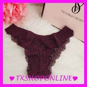 ❣️👙{Victoria's Secret} LUXE Lacie Swarovski Thong Panty👙❣️NWT